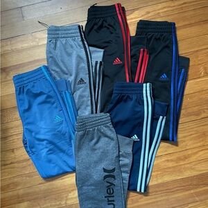 SOLD boys, Adidas joggers, one Hurley jogger. All size medium.